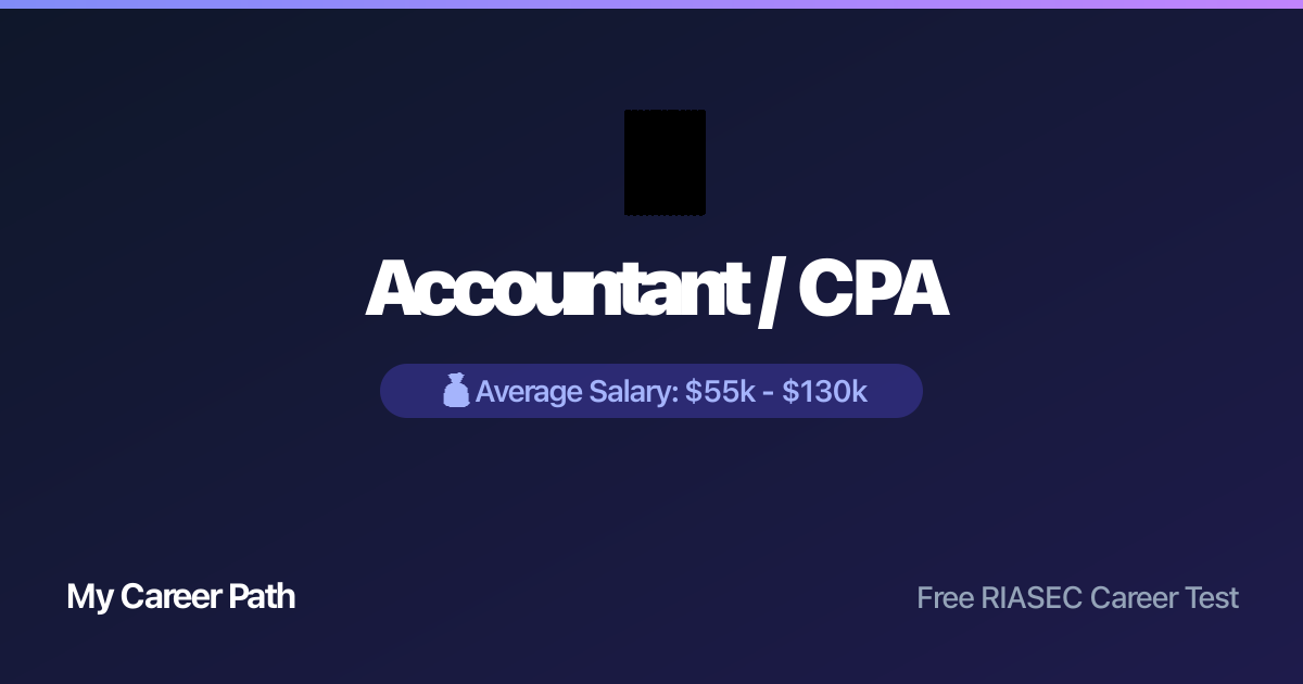 Accountant / CPA career profile — salary, skills, and outlook
