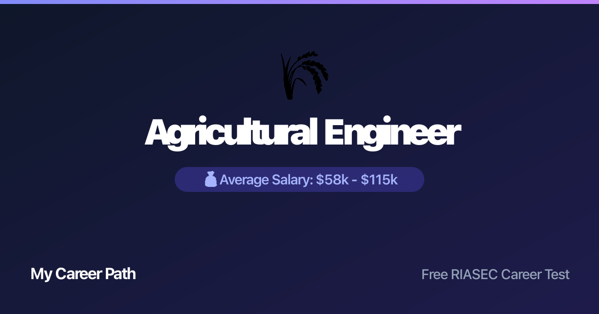 Agricultural Engineer career profile — salary, skills, and outlook