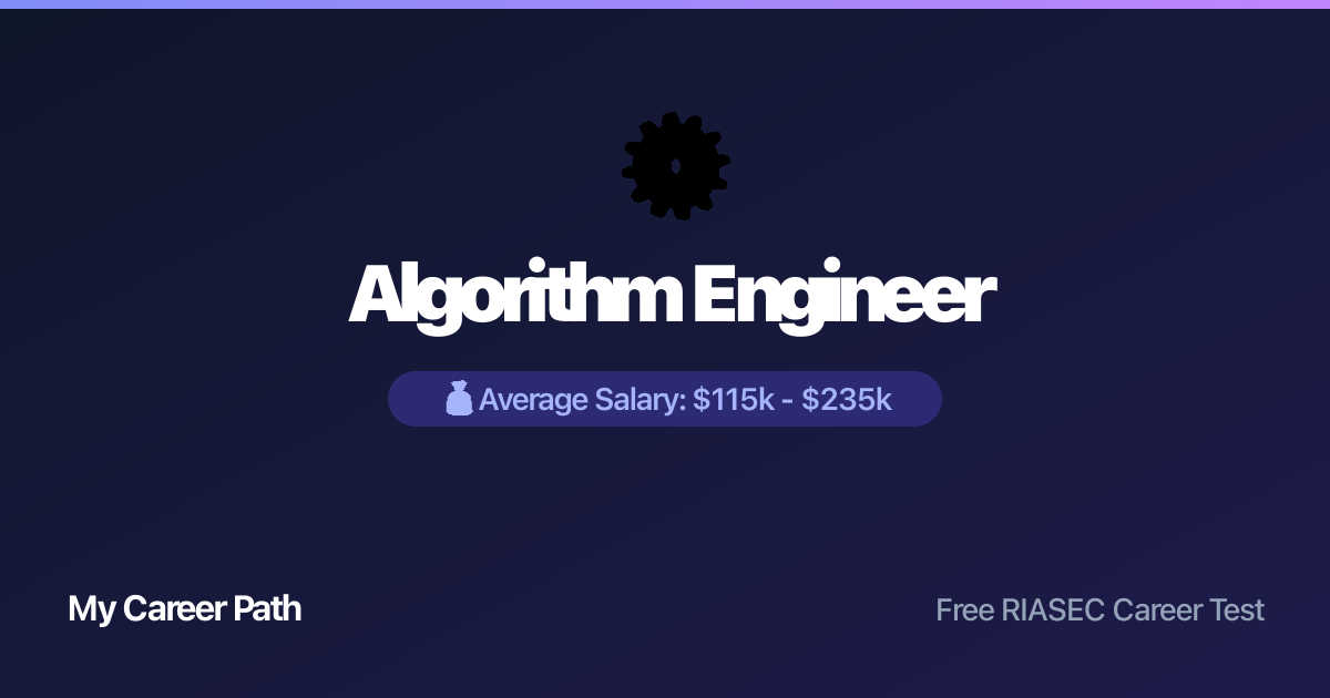 Algorithm Engineer career profile — salary, skills, and outlook