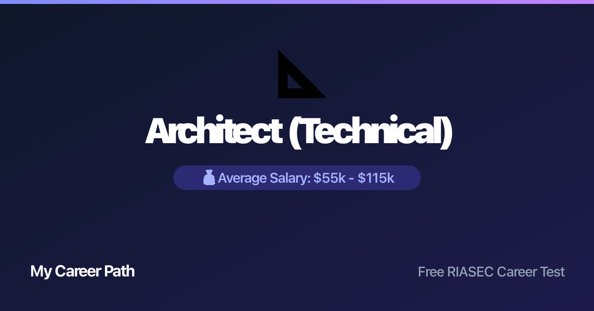 Architect (Technical) career profile — salary, skills, and outlook