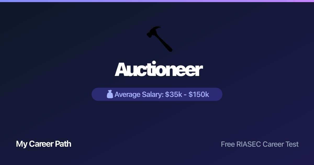 Auctioneer career profile — salary, skills, and outlook