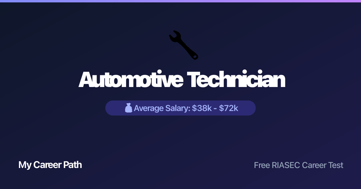 Automotive Technician career profile — salary, skills, and outlook