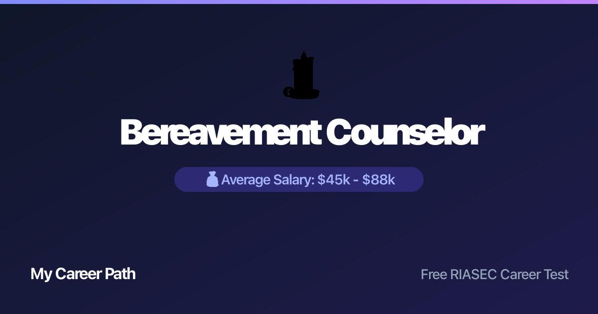 Bereavement Counselor career profile — salary, skills, and outlook