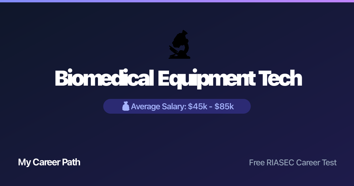Biomedical Equipment Tech career profile — salary, skills, and outlook