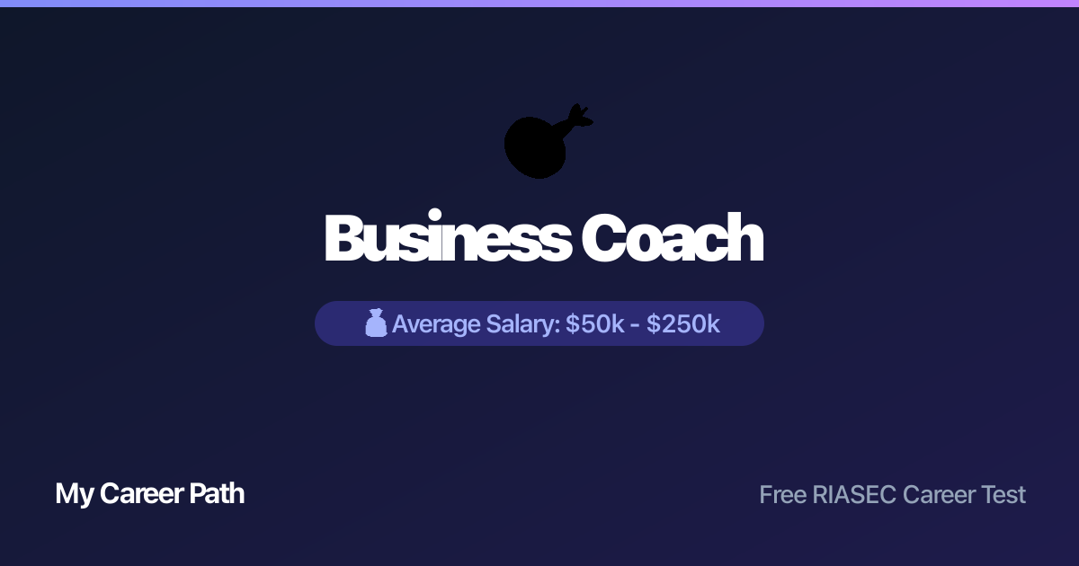 Business Coach career profile — salary, skills, and outlook