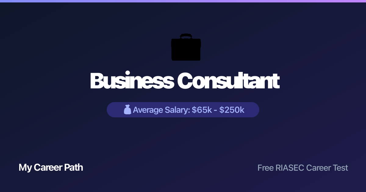 Business Consultant career profile — salary, skills, and outlook