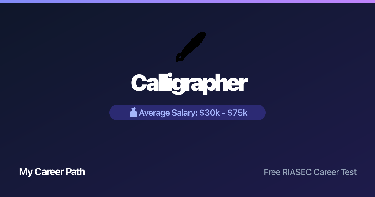 Calligrapher career profile — salary, skills, and outlook
