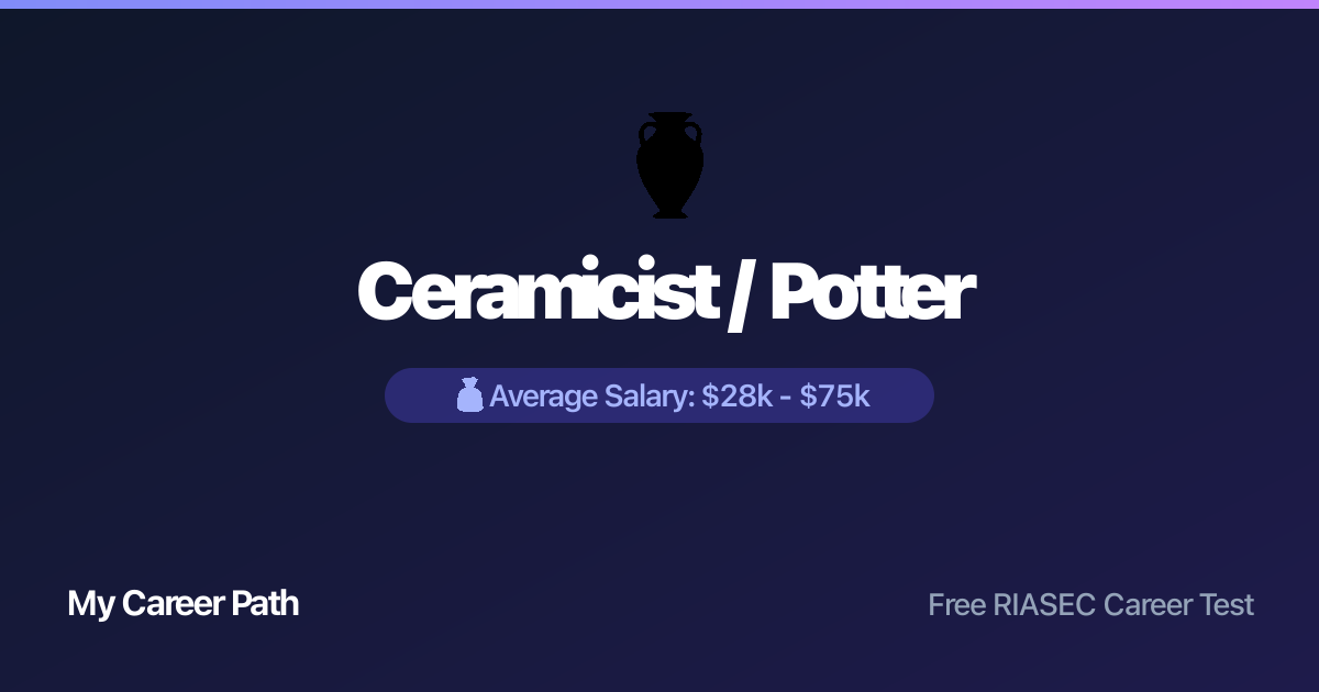 Ceramicist / Potter career profile — salary, skills, and outlook
