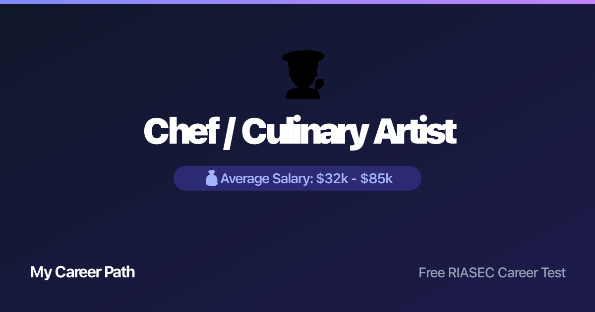 Chef / Culinary Artist career profile — salary, skills, and outlook