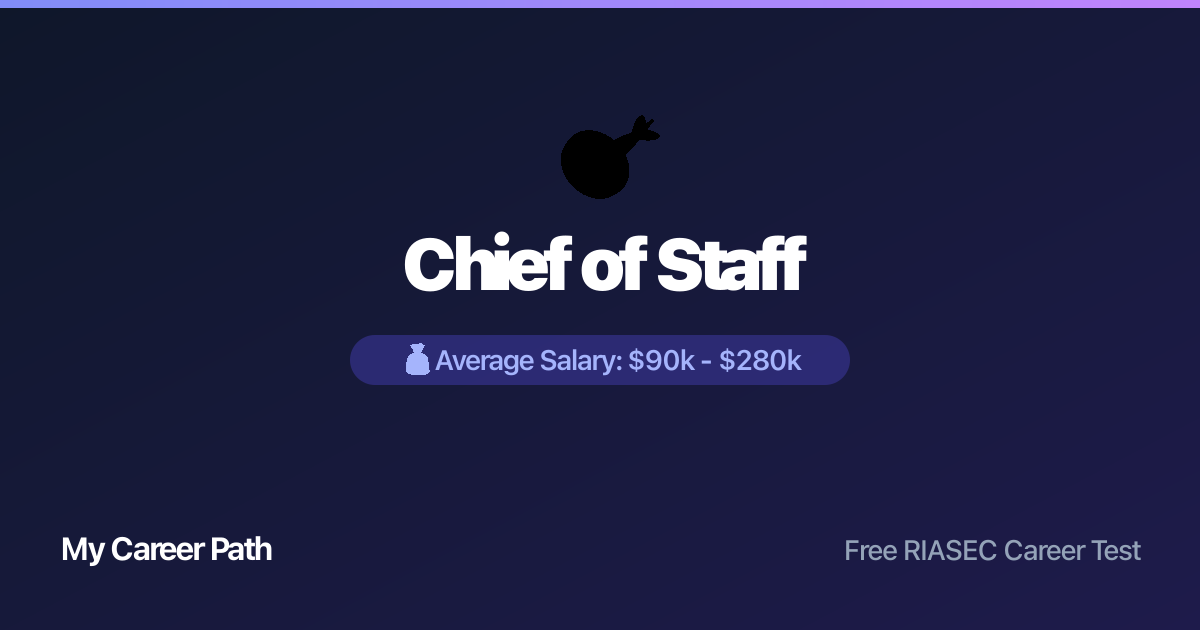 Chief of Staff career profile — salary, skills, and outlook