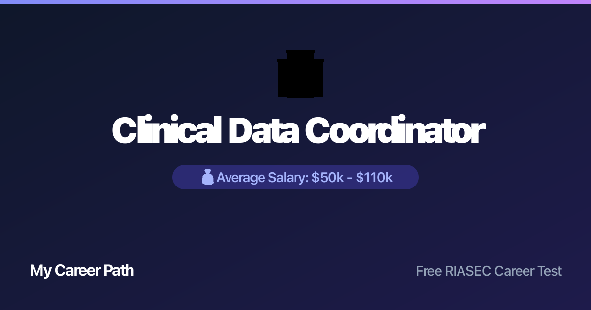 Clinical Data Coordinator career profile — salary, skills, and outlook