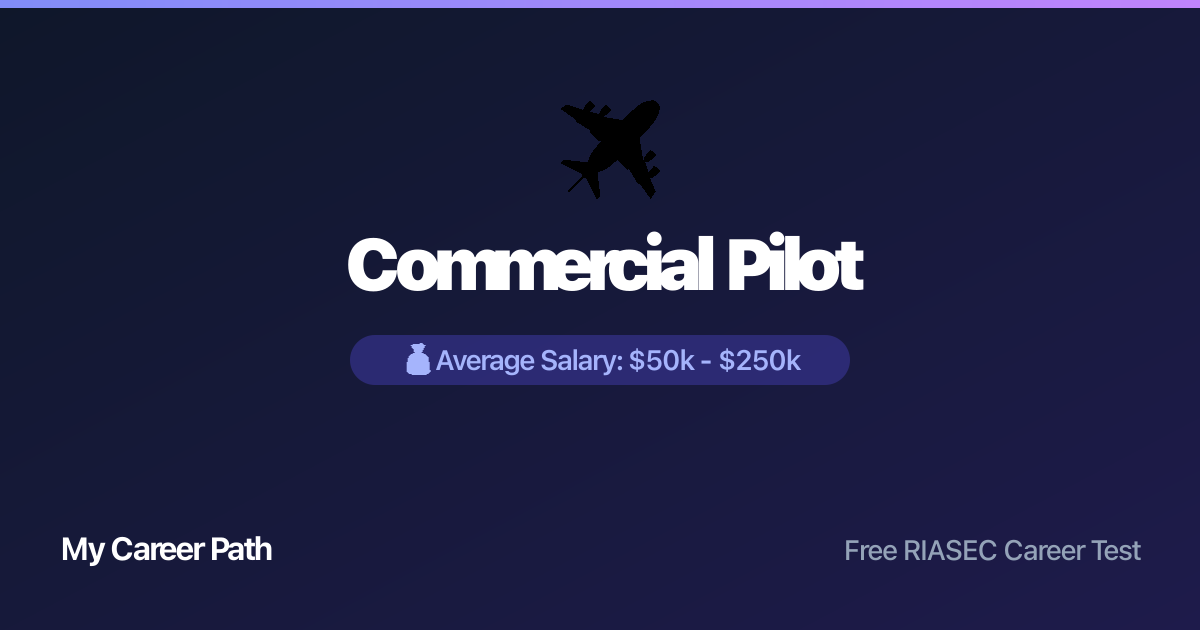Commercial Pilot career profile — salary, skills, and outlook