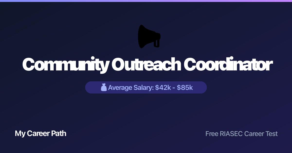 Community Outreach Coordinator career profile — salary, skills, and outlook