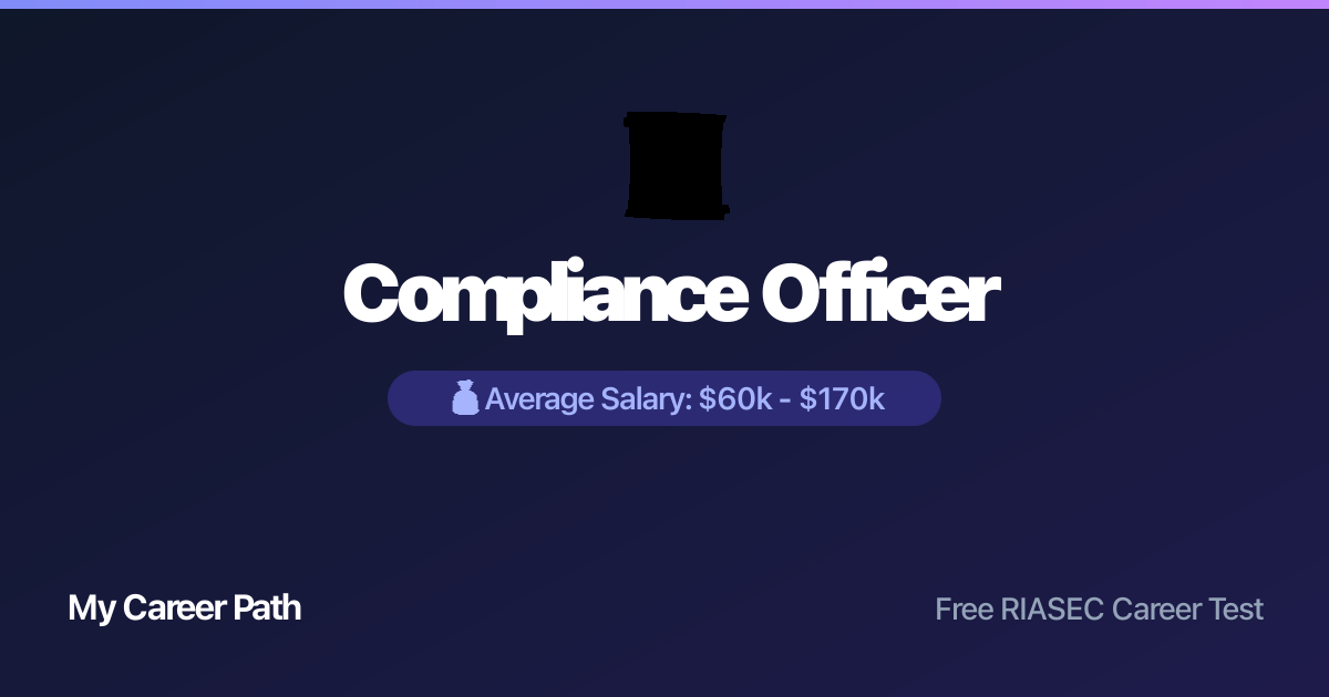 Compliance Officer career profile — salary, skills, and outlook