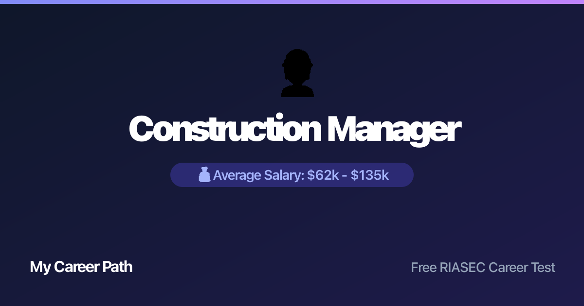 Construction Manager career profile — salary, skills, and outlook