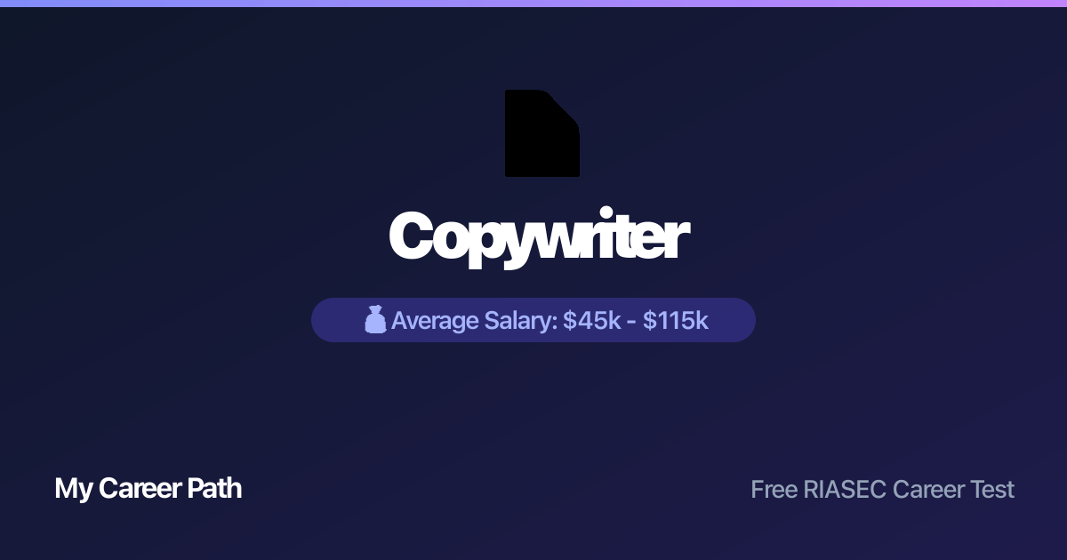 Copywriter career profile — salary, skills, and outlook