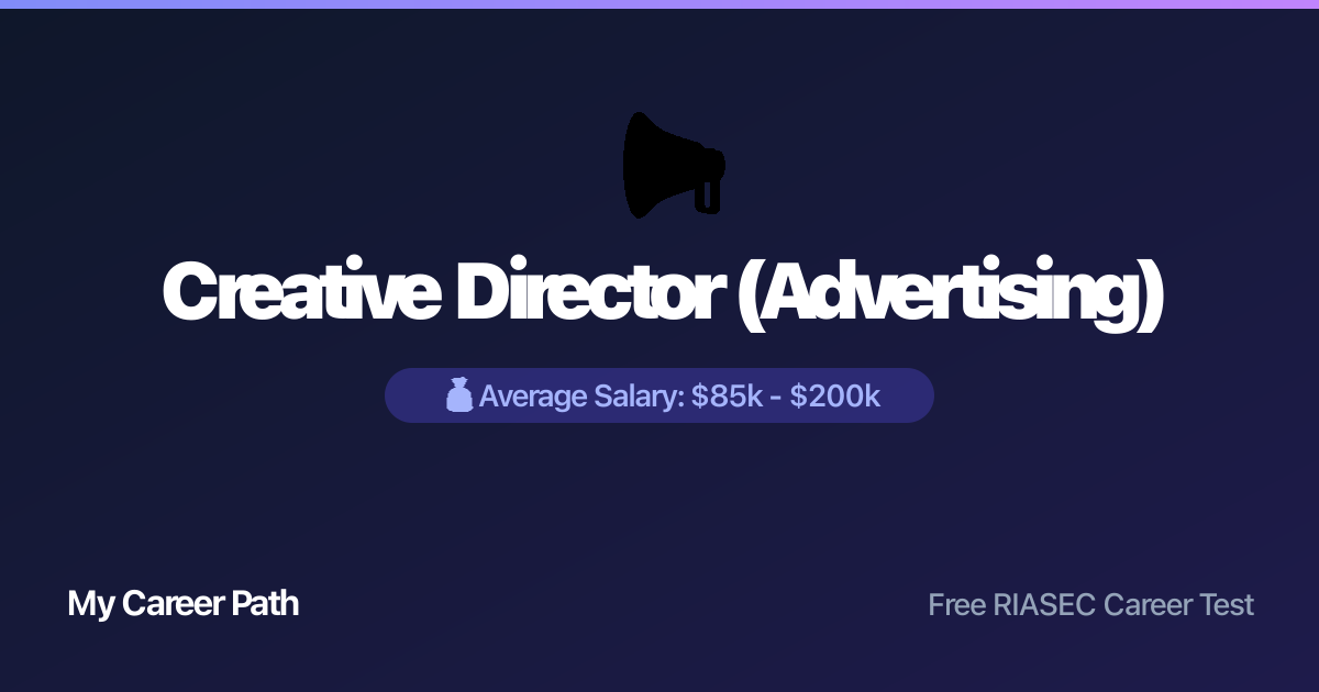 Creative Director (Advertising) career profile — salary, skills, and outlook