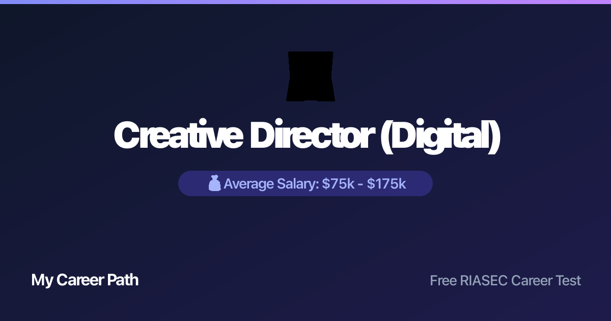 Creative Director (Digital) career profile — salary, skills, and outlook