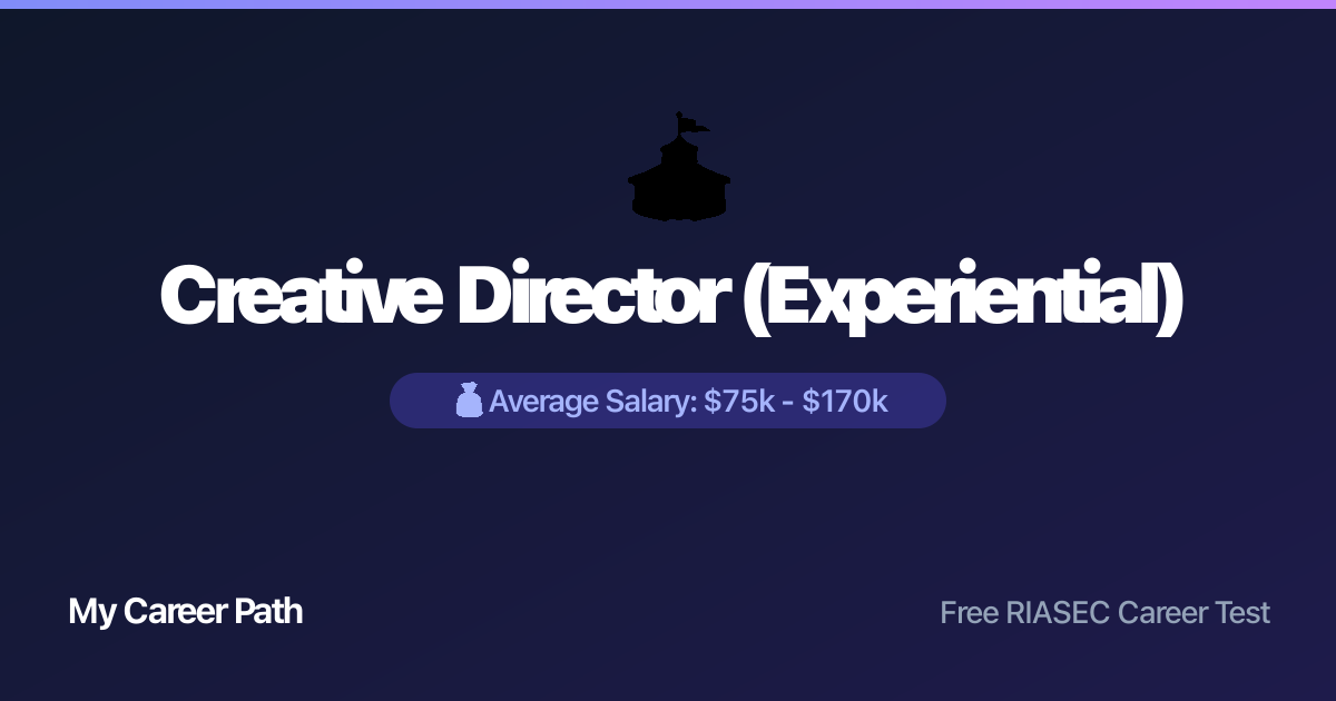 Creative Director (Experiential) career profile — salary, skills, and outlook