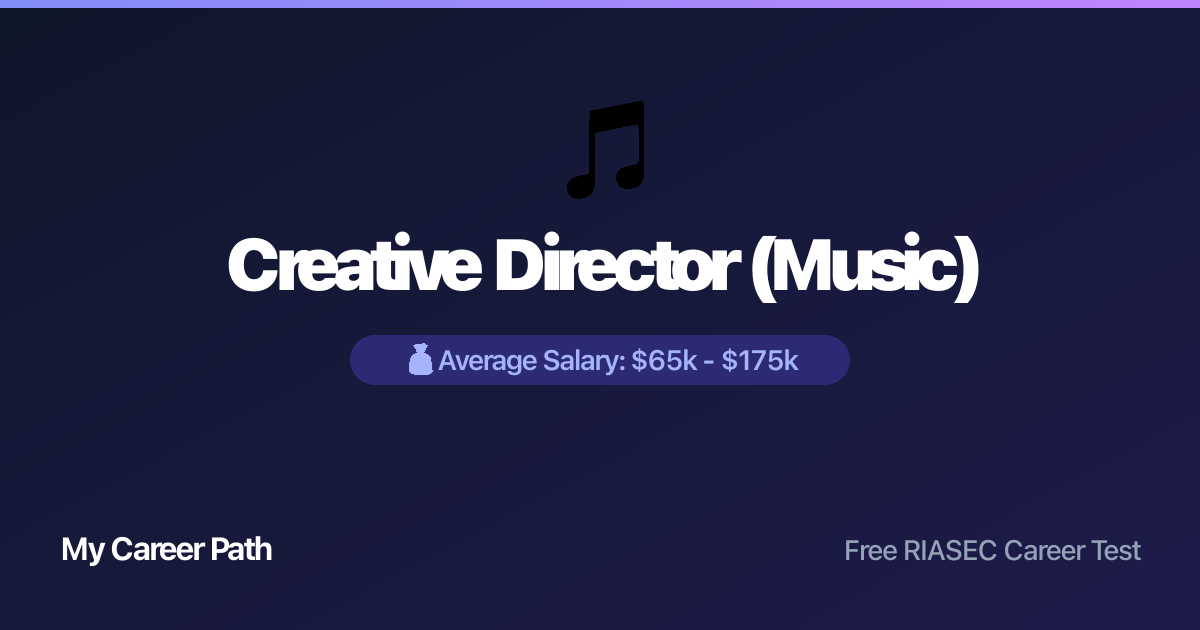 Creative Director (Music) career profile — salary, skills, and outlook