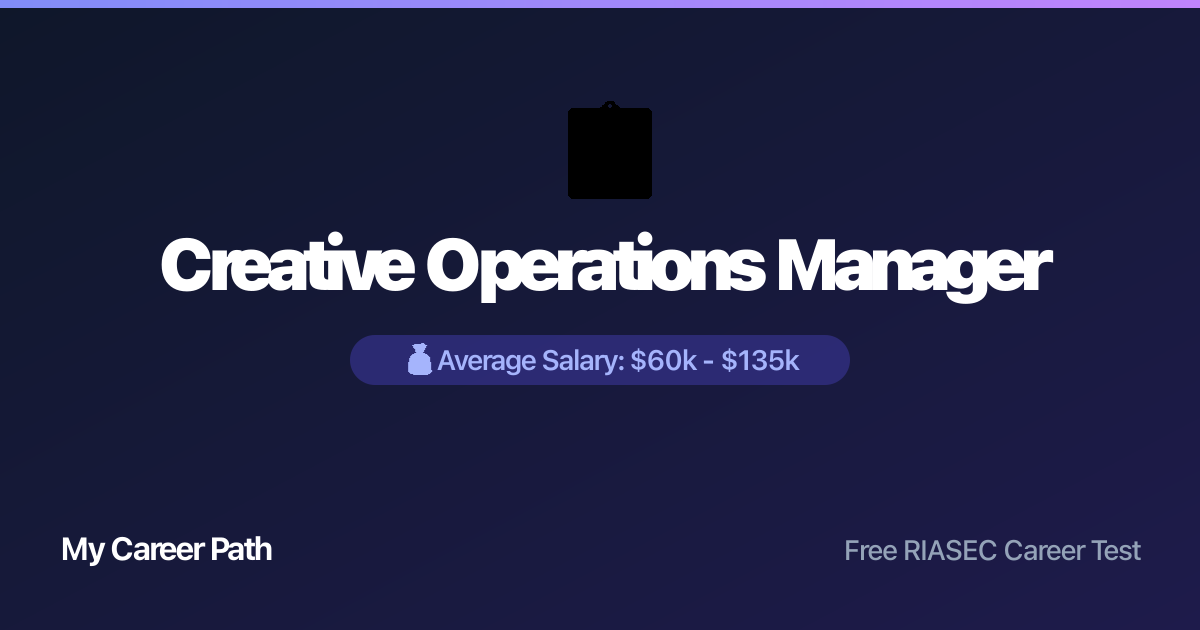 Creative Operations Manager career profile — salary, skills, and outlook