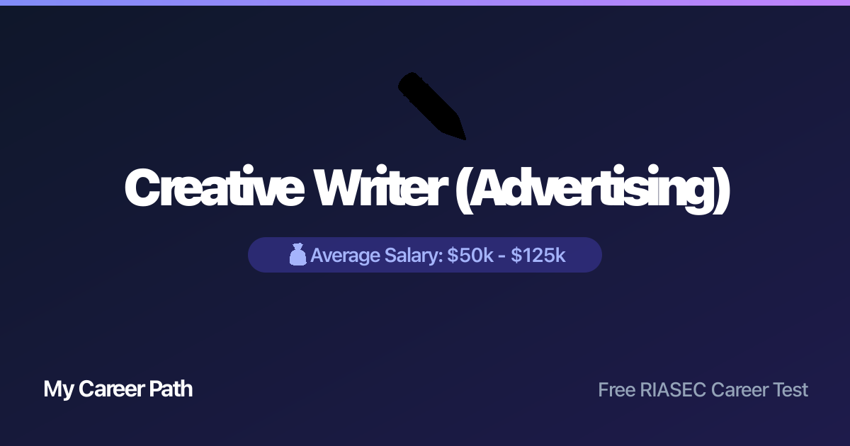 Creative Writer (Advertising) career profile — salary, skills, and outlook