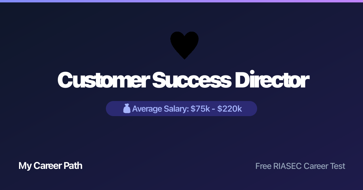 Customer Success Director career profile — salary, skills, and outlook