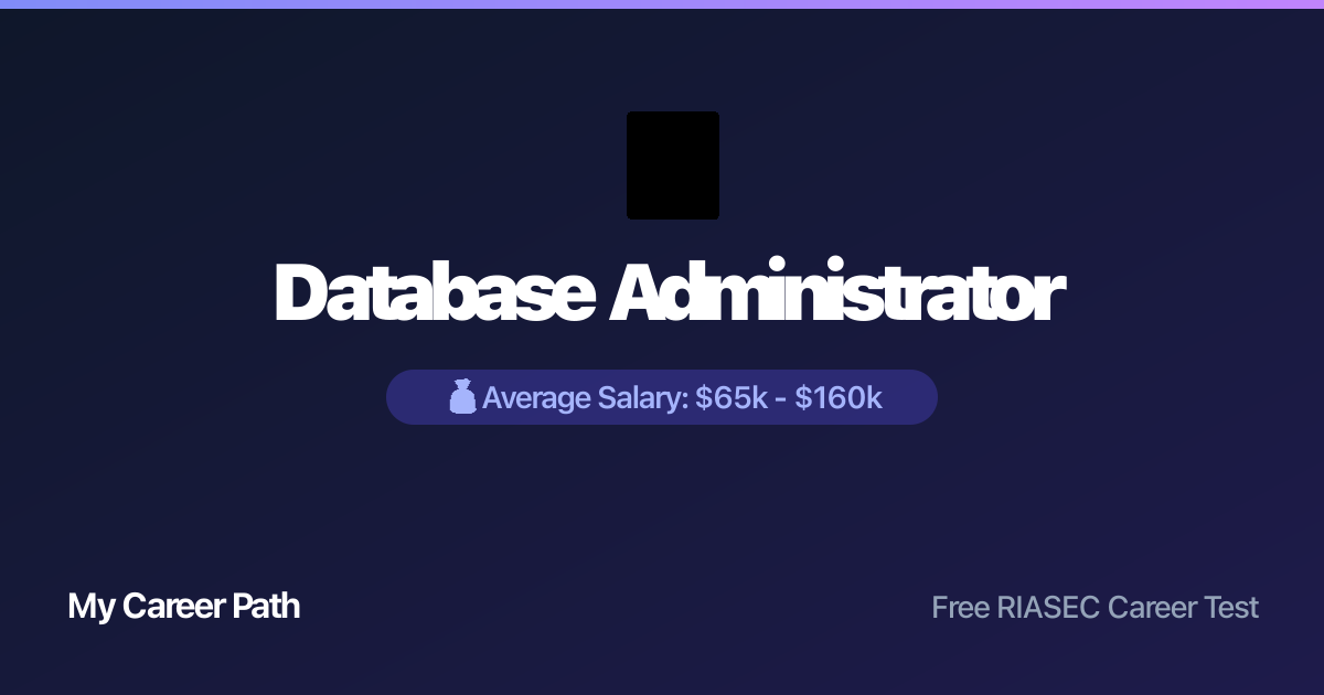 Database Administrator career profile — salary, skills, and outlook