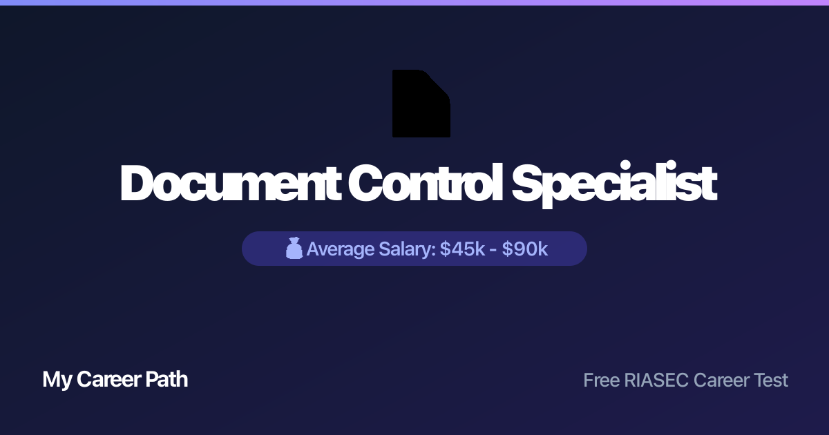 Document Control Specialist career profile — salary, skills, and outlook