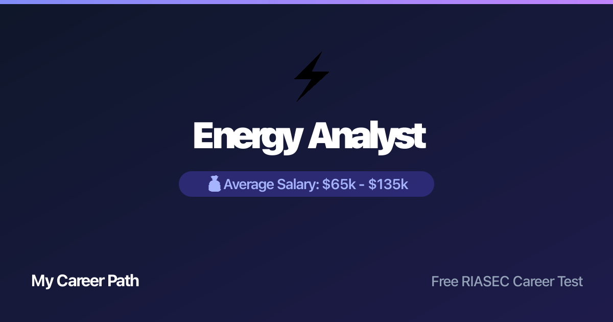 Energy Analyst career profile — salary, skills, and outlook