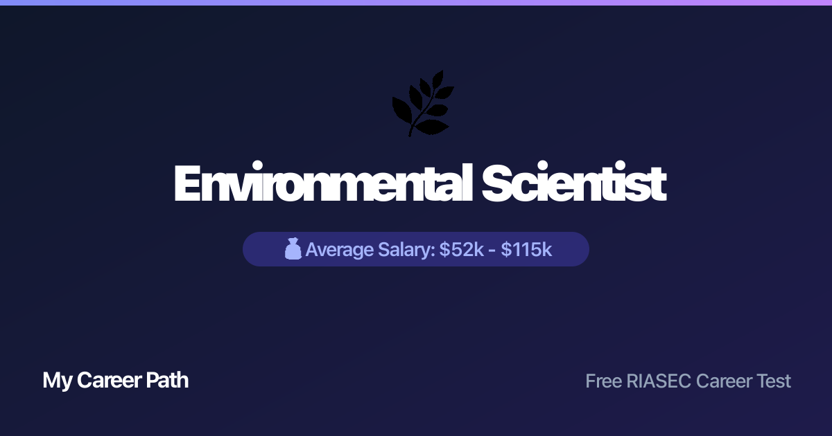Environmental Scientist career profile — salary, skills, and outlook