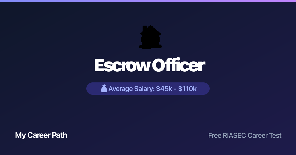 Escrow Officer career profile — salary, skills, and outlook
