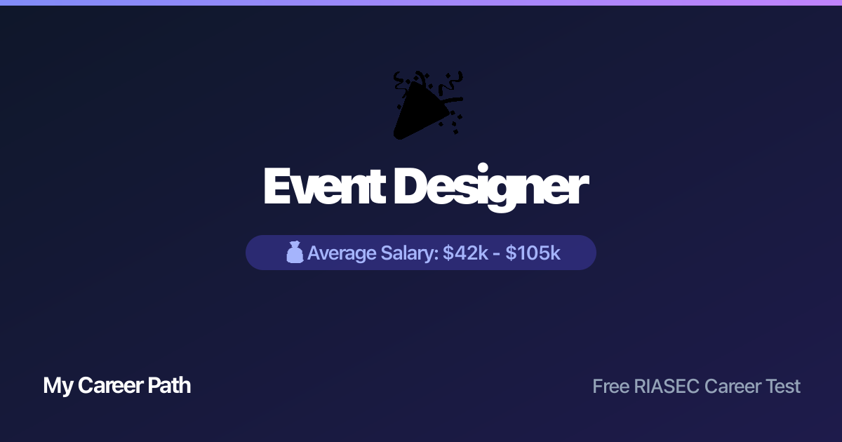 Event Designer career profile — salary, skills, and outlook