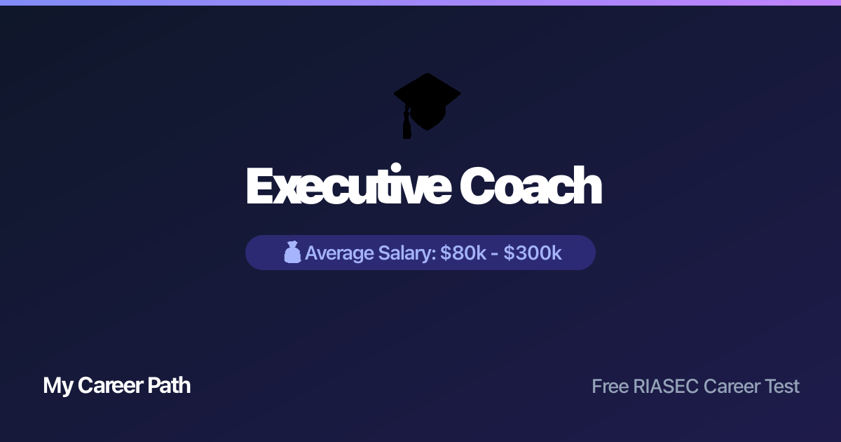 Executive Coach career profile — salary, skills, and outlook