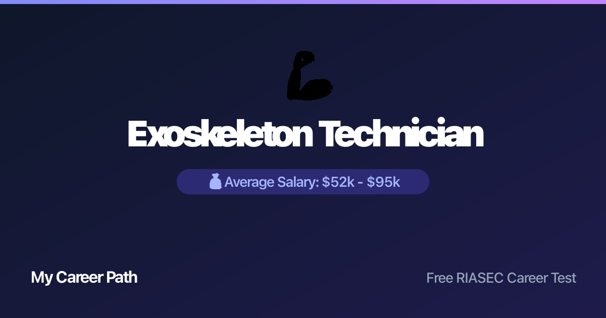 Exoskeleton Technician career profile — salary, skills, and outlook