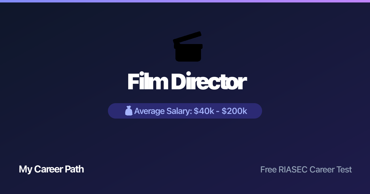 Film Director career profile — salary, skills, and outlook
