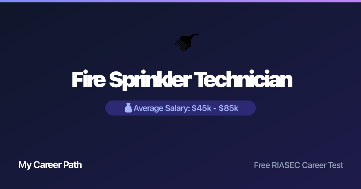 Fire Sprinkler Technician career profile — salary, skills, and outlook