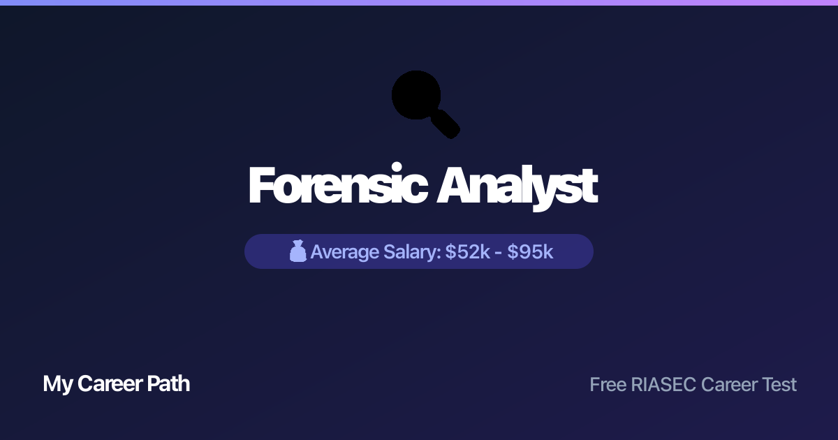 Forensic Analyst career profile — salary, skills, and outlook