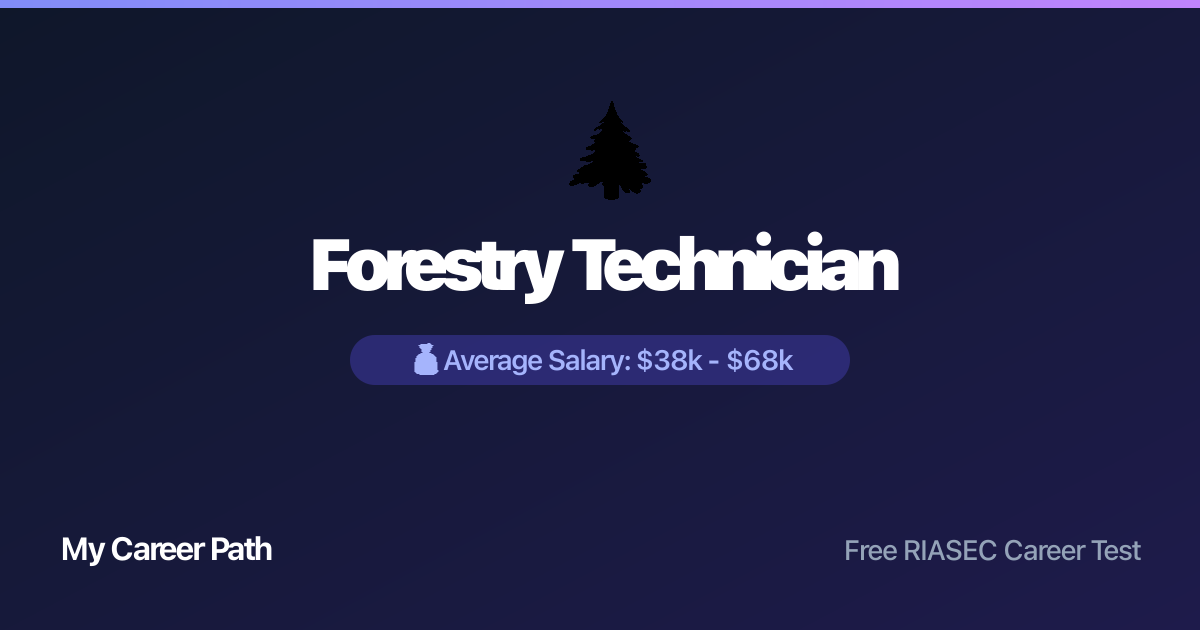 Forestry Technician career profile — salary, skills, and outlook