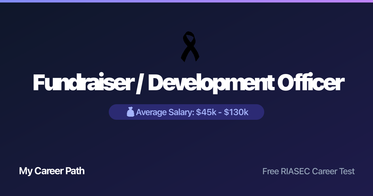 Fundraiser / Development Officer career profile — salary, skills, and outlook