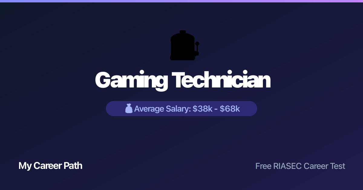 Gaming Technician career profile — salary, skills, and outlook