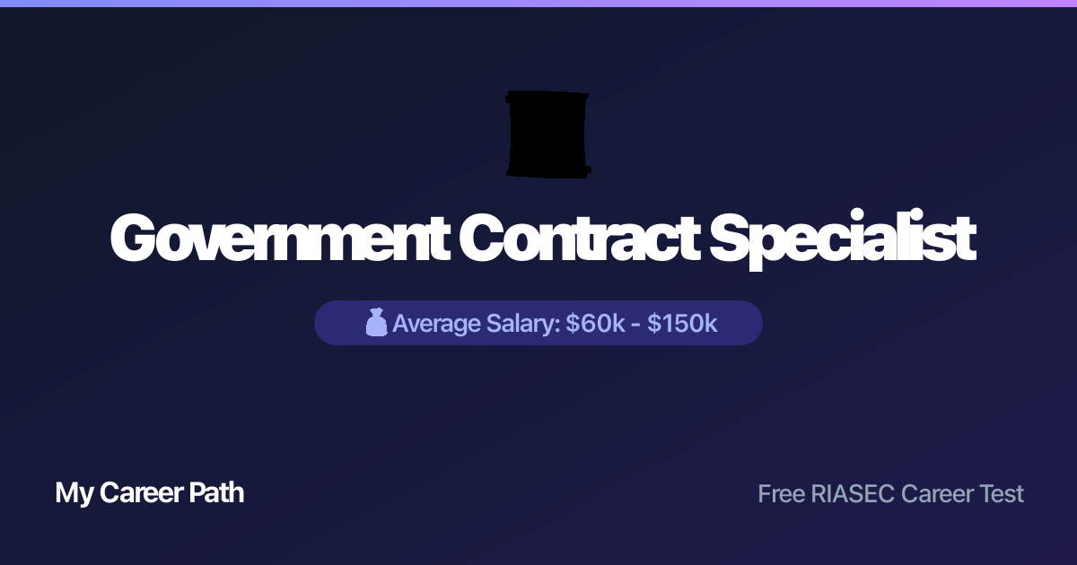 Government Contract Specialist career profile — salary, skills, and outlook