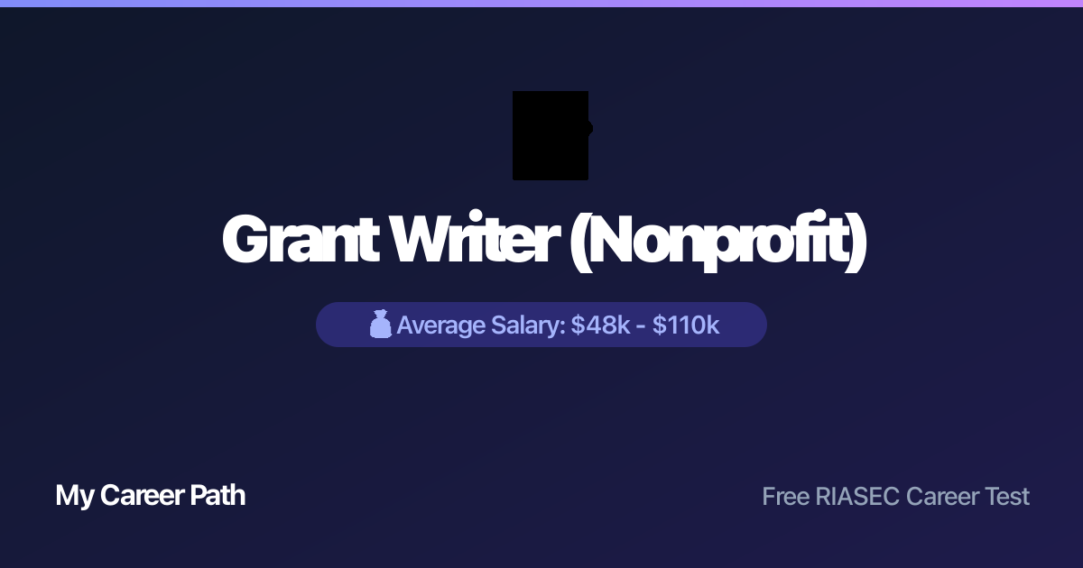 Grant Writer (Nonprofit) career profile — salary, skills, and outlook
