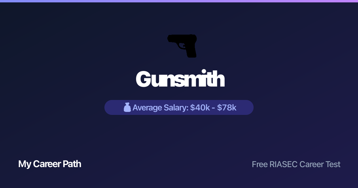 Gunsmith career profile — salary, skills, and outlook