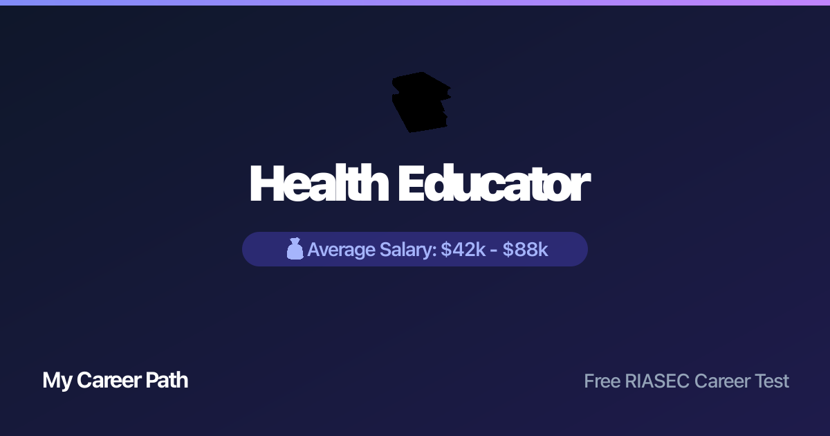 Health Educator career profile — salary, skills, and outlook