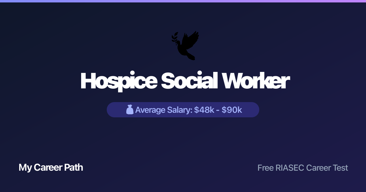 Hospice Social Worker career profile — salary, skills, and outlook