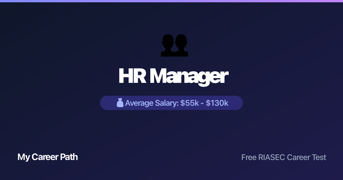 HR Manager career profile — salary, skills, and outlook