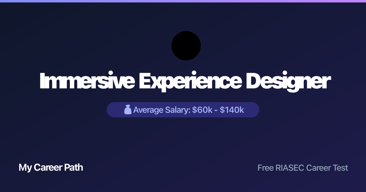 Immersive Experience Designer career profile — salary, skills, and outlook