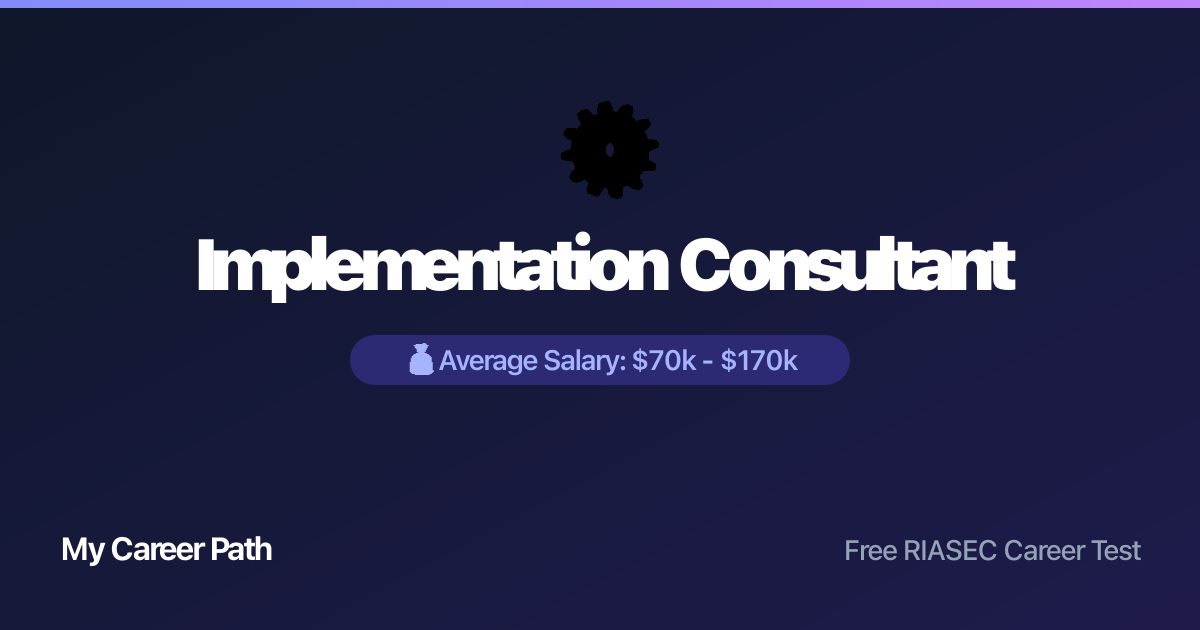 Implementation Consultant career profile — salary, skills, and outlook