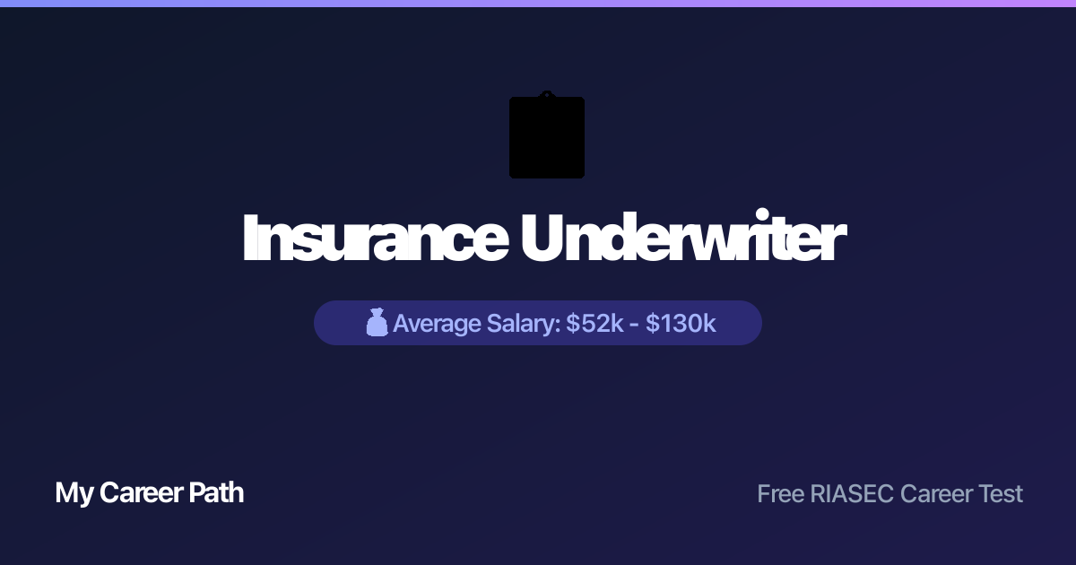 Insurance Underwriter career profile — salary, skills, and outlook